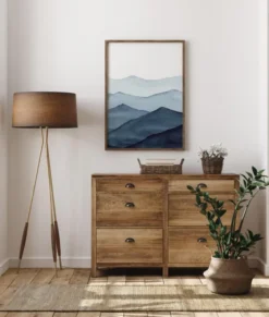 Abstract Blue Poster (21x29.7 cm (A4))