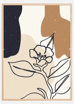 Abstract composition flower Poster (21x29.7 cm (A4))