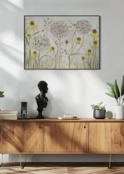 Alliums and heleniums Poster (21x29.7 cm (A4))
