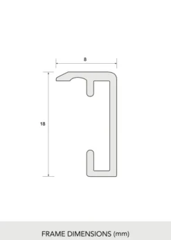 Aluminiumram Svart 61x91,5 cm