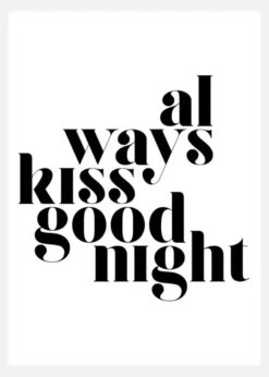 Always Kiss Good Night Canvastavla (30x40 cm)