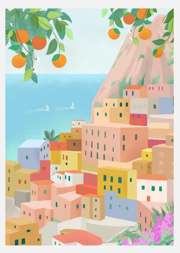 Amalfi Canvastavla (30x40 cm)