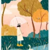 Autumn Walk Canvastavla (30x40 cm)