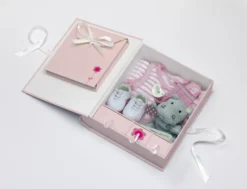 Baby Animal Presentbox Rosa 27x24 cm