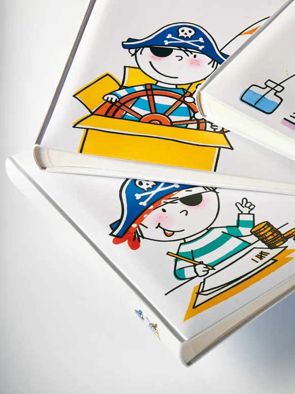 Barnalbum Pirat Skola - 28x30,5 cm (50 Vita sidor / 25 blad)