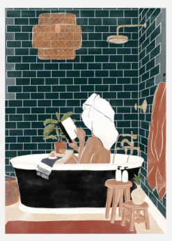 Bathroom Babe Canvastavla (30x40 cm)