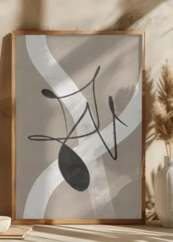 Beige abstract No.2 Poster (21x29.7 cm (A4))