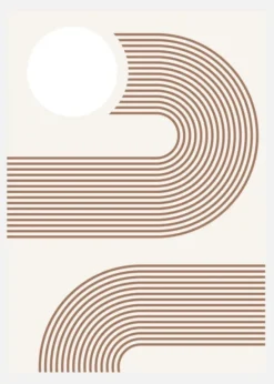 Beige Arc No.2 Canvastavla (30x40 cm)