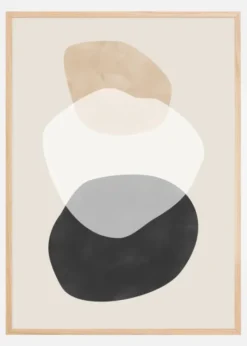 Beige Boho Shapes Artwork Poster (21x29.7 cm (A4))