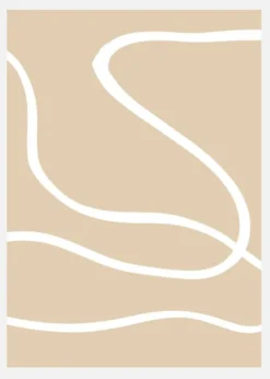 Beige Lines I Canvastavla (30x40 cm)