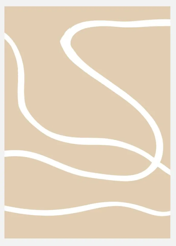 Beige Lines I Canvastavla (30x40 cm)