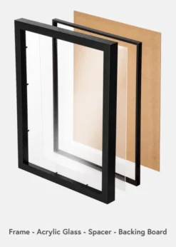 BGA Boxram Svart 60x80 cm