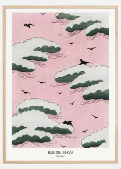 Bijutsu Sekai - Pink Sky Poster (21x29.7 cm (A4))