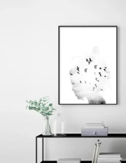 Bird Head B&W Poster (50x70 cm)