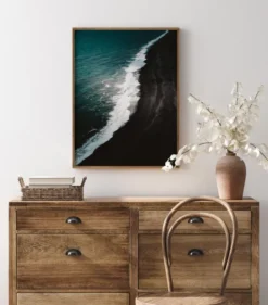 Black Beach Poster (21x29.7 cm (A4))
