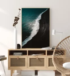 Black Beach Poster (21x29.7 cm (A4))