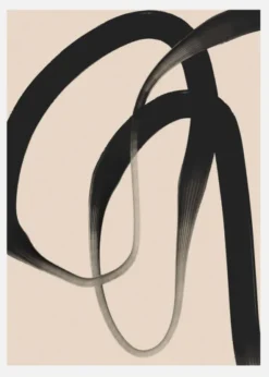 Black Strokes No 24 Canvastavla (30x40 cm)