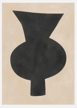 Black Vase Artwork Canvastavla (30x40 cm)