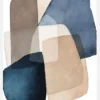 Blue Brown Blocks Canvastavla (30x40 cm)