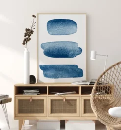 Blue Dots Poster (21x29.7 cm (A4))