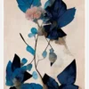 Blue Dry Flowers Canvastavla (30x40 cm)