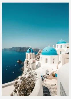 Blue Greece Canvastavla (30x40 cm)