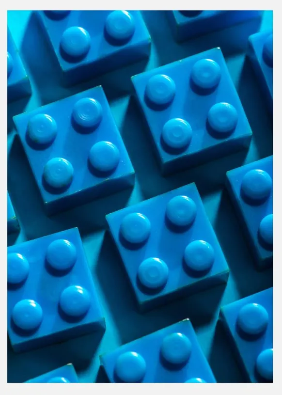 Blue Lego Canvastavla (30x40 cm)