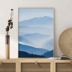 Blue Mountain Poster (21x29.7 cm (A4))