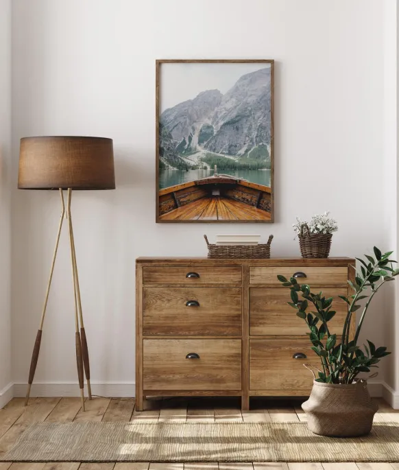 Boat In The Loch Poster (21x29.7 cm (A4))