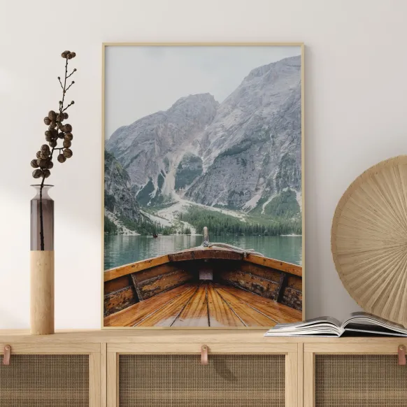 Boat In The Loch Poster (21x29.7 cm (A4))