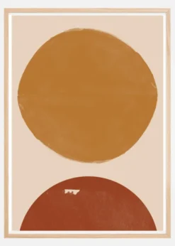 Burn Orange Composition Poster (21x29.7 cm (A4))