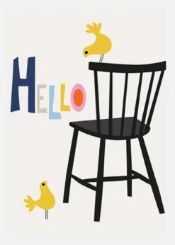 Chair - Beige Canvastavla (30x40 cm)