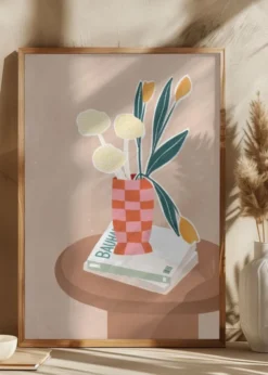 Checkered Vase Poster (21x29.7 cm (A4))