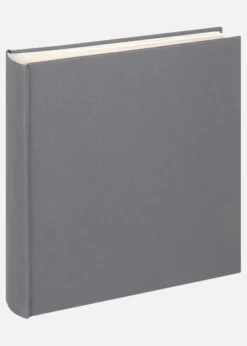 Cloth Album Grafit - 28x29 cm (100 Vita sidor / 50 blad)