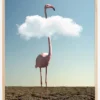 Cloudy Flamingo Poster (21x29.7 cm (A4))