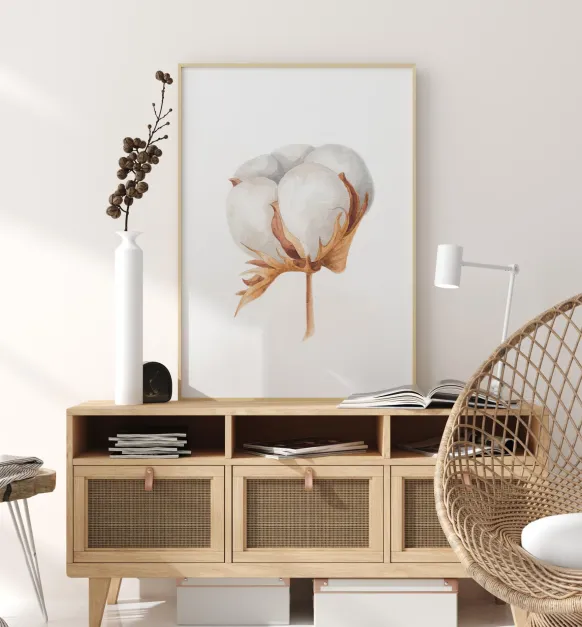 Cotton Flower Poster (21x29.7 cm (A4))
