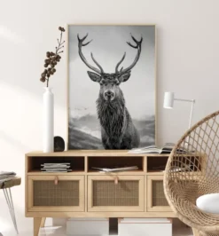 Curious Deer Poster (21x29.7 cm (A4))