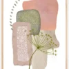 Delicate Pink and Green 1 Poster (21x29.7 cm (A4))