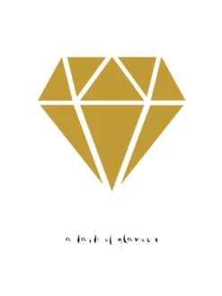 Diamant - Guld Poster (30x40 cm)