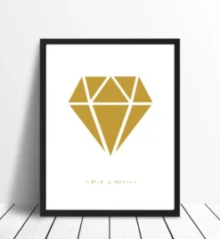 Diamant - Guld Poster (30x40 cm)