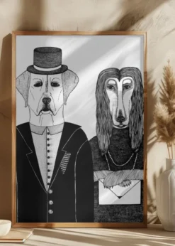 Dogs Couple Poster (21x29.7 cm (A4))