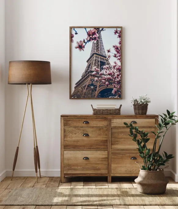 Eiffel Tower Blossoms Poster (21x29.7 cm (A4))