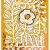 Fern Leaves And Flower Mustard Canvastavla (30x40 cm)