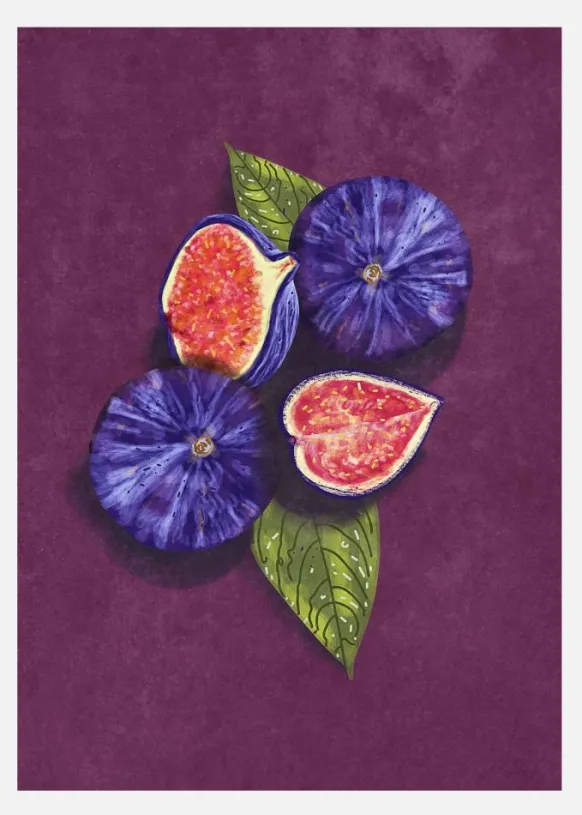 Figs Stil Life Canvastavla (30x40 cm)