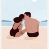 First Kiss Canvastavla (30x40 cm)