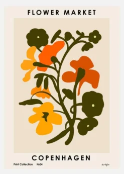 Flower Market. Copenhagen Canvastavla (30x40 cm)