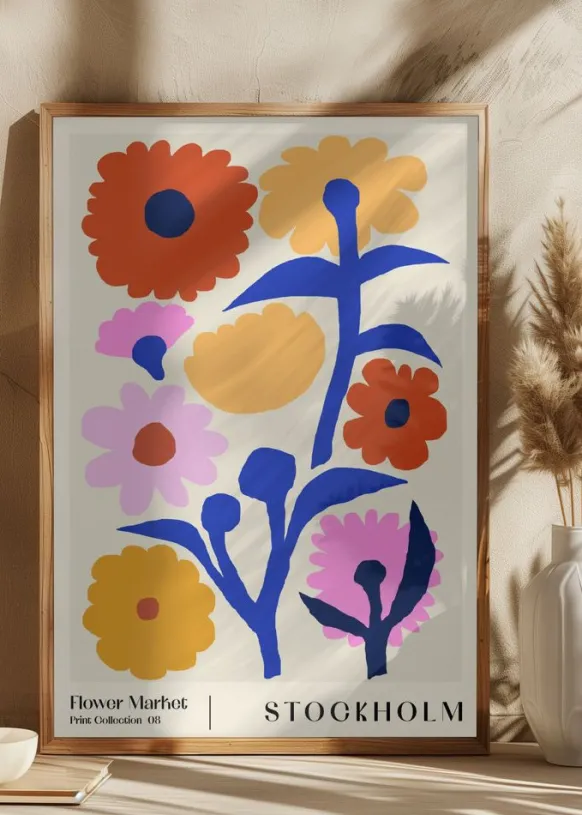 Flower Market. Stockholm Poster (21x29.7 cm (A4))