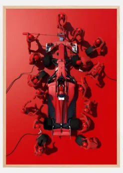 Formula 1 red Poster (21x29.7 cm (A4))