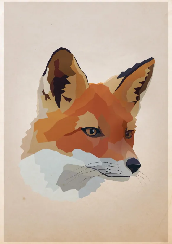 Fox Poster (21x29.7 cm (A4))