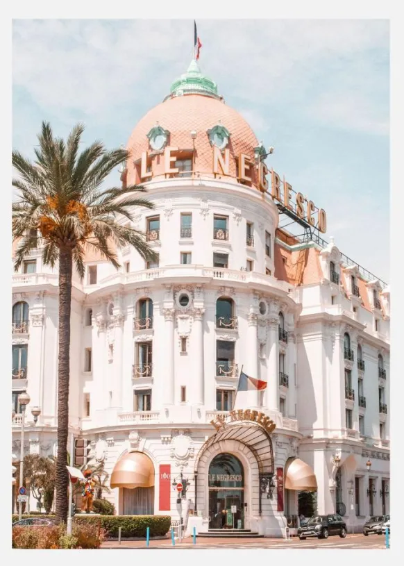 French Riviera Building Canvastavla (30x40 cm)